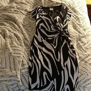 Black and White fitted dress